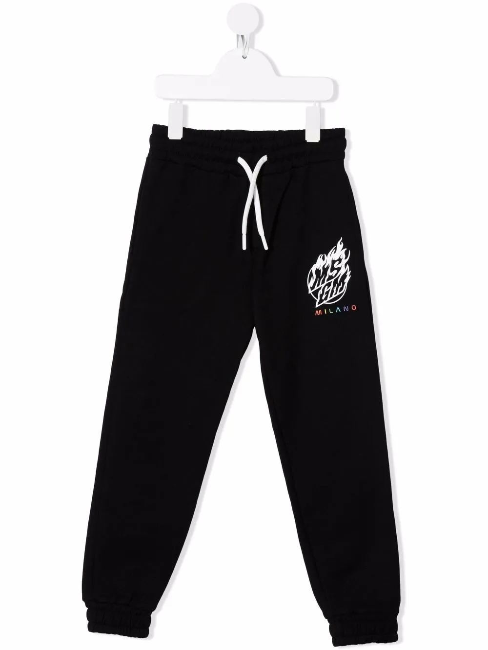 

MSGM Kids pants con logo estampado - Negro