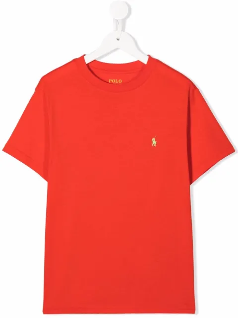 POLO RALPH LAUREN KIDS logo-embroidered cotton T-shirt