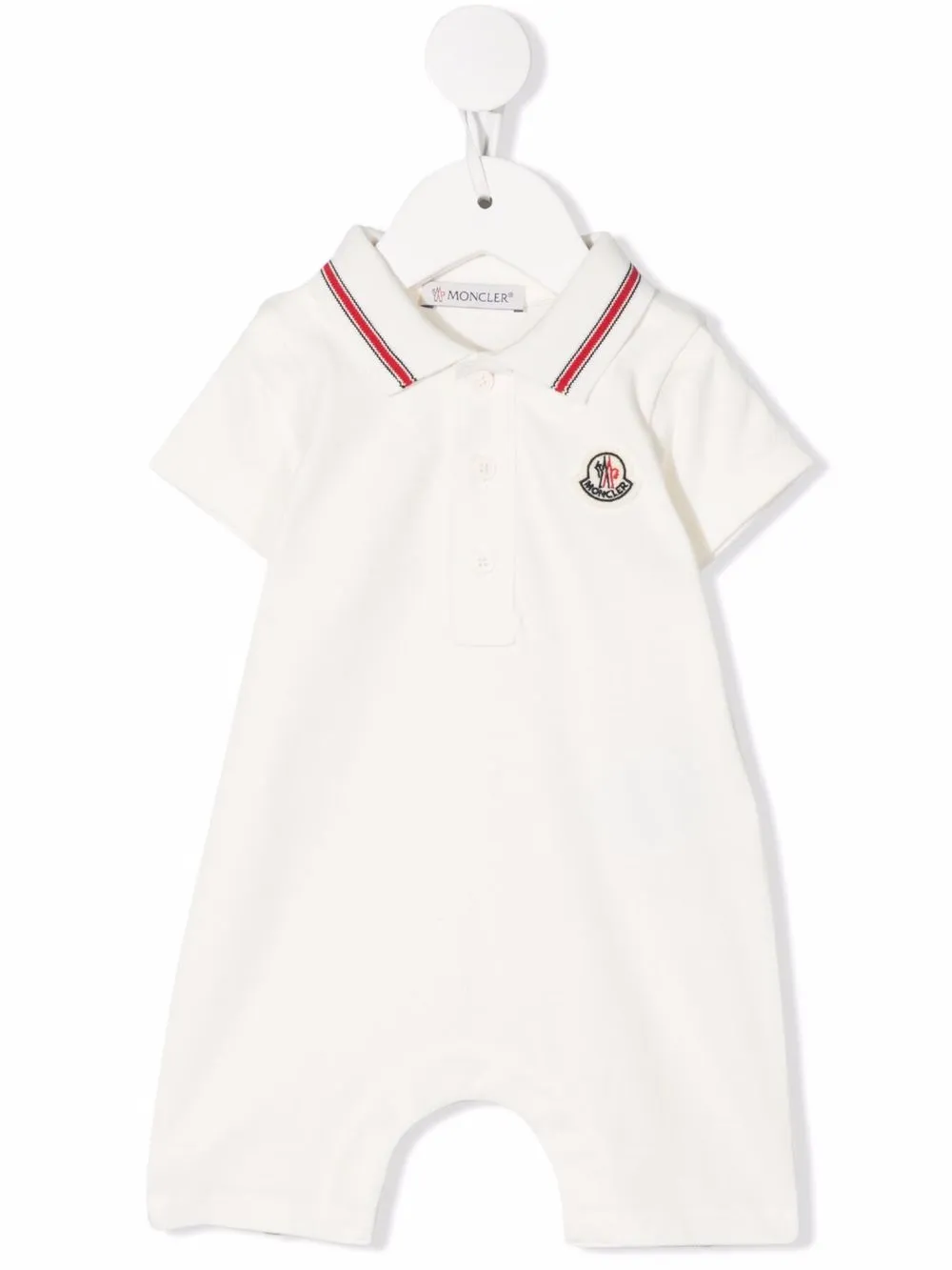 

Moncler Enfant logo-patch polo shorties - White