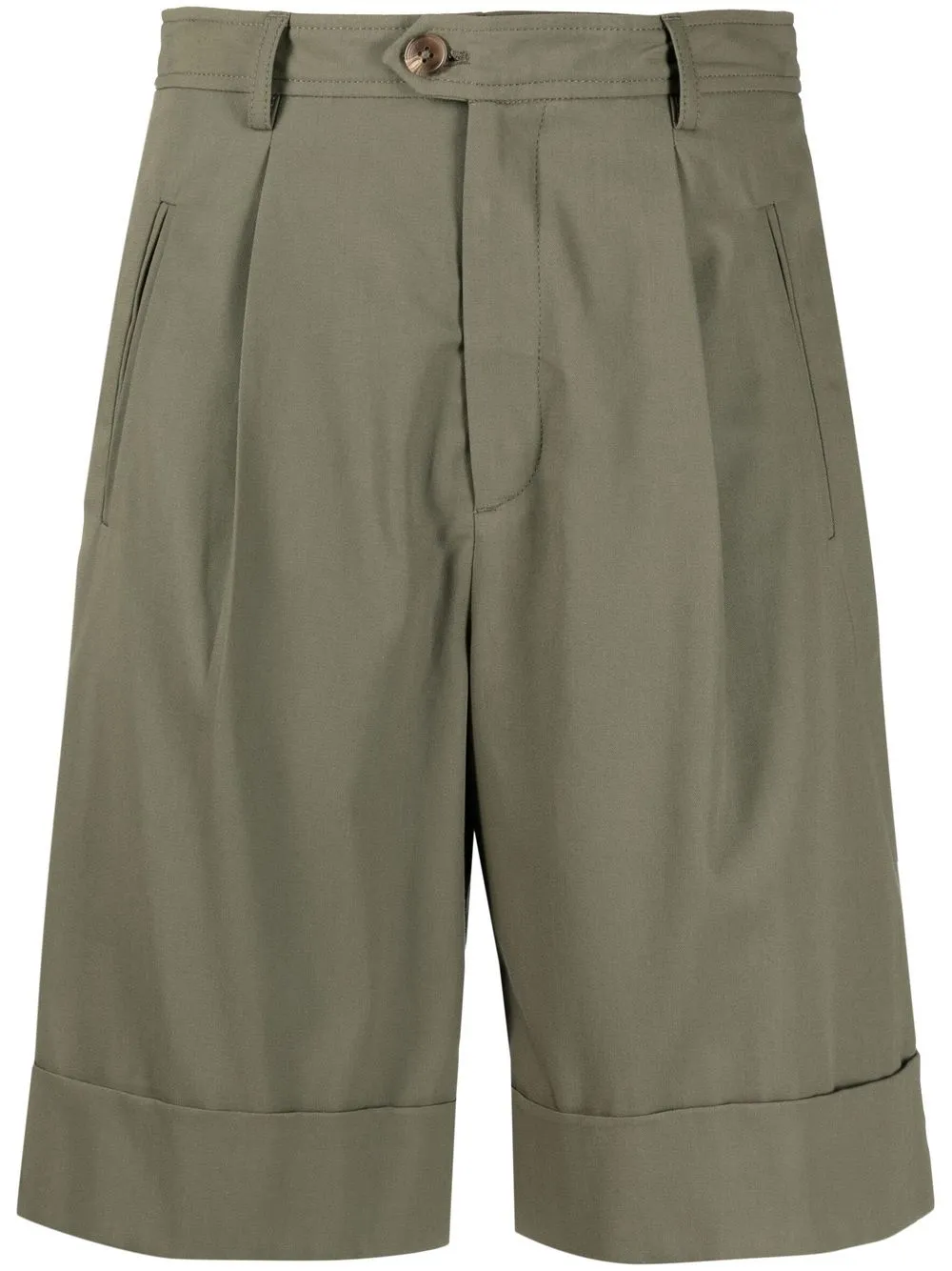 

Closed shorts con pinzas - Verde