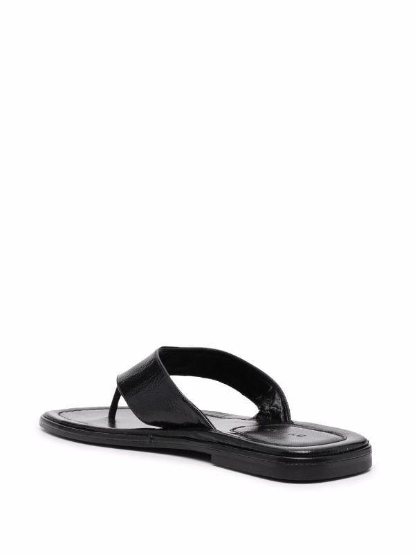 BY FAR Piel Thong Flip Flops Farfetch