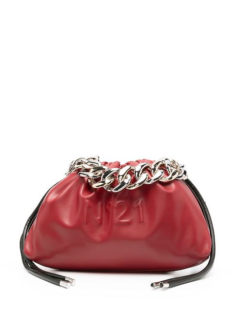Nº21 logo-embossed slouchy clutch bag