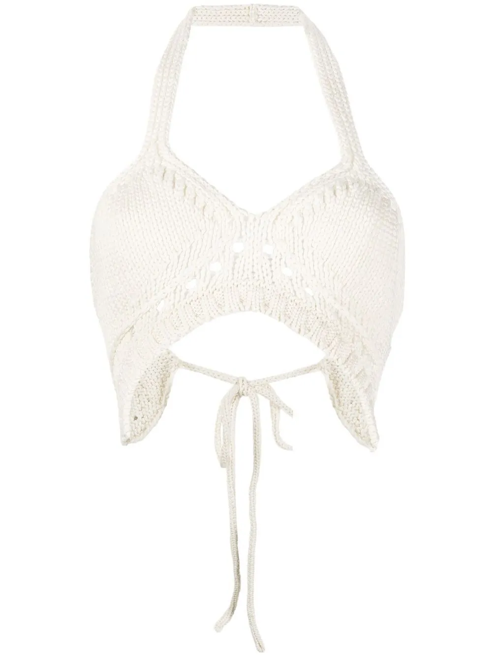 

Nº21 top de crochet con cuello halter - Blanco