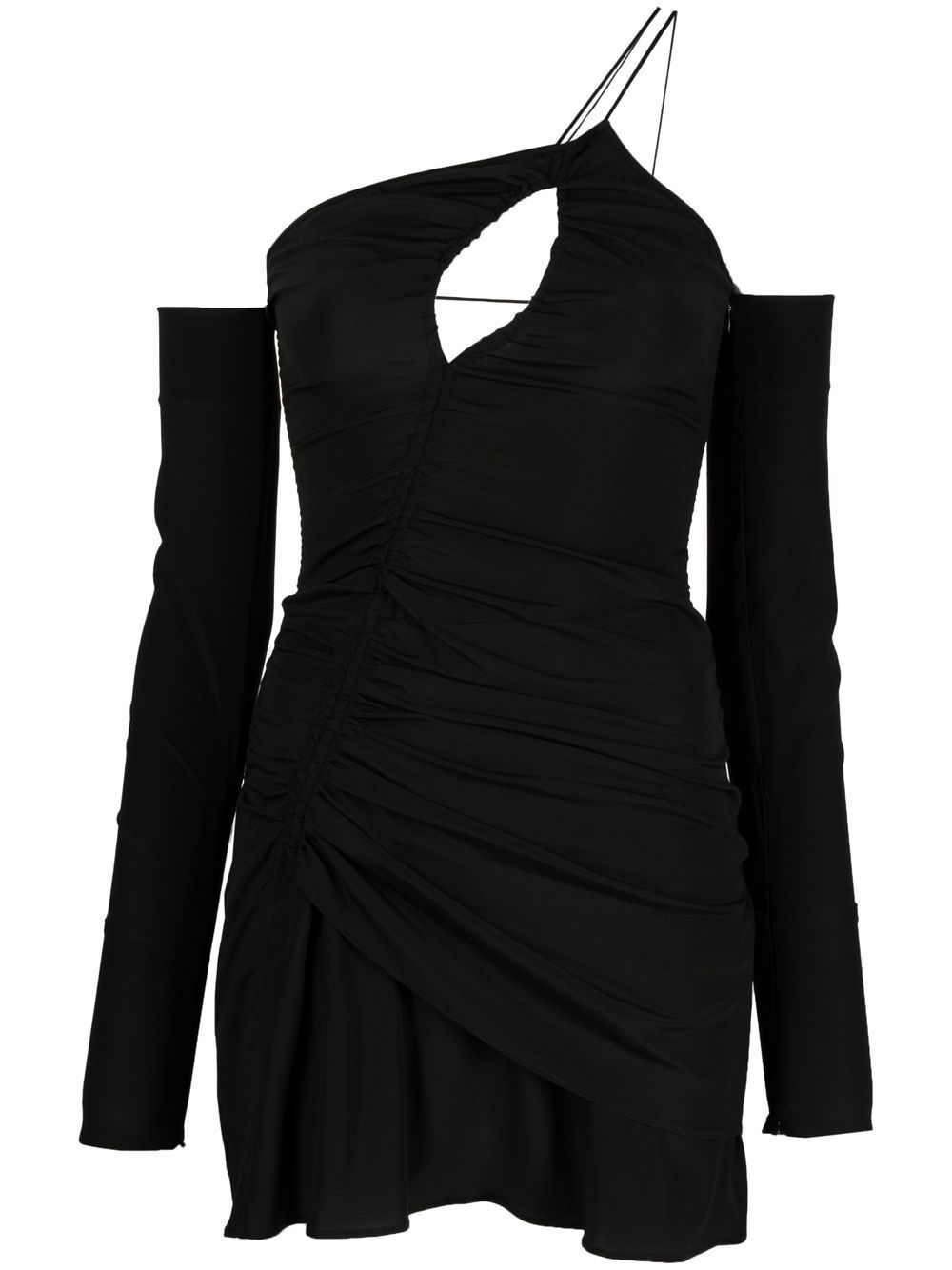 Shop N°21 Cold-shoulder Design Mini Dress In Black