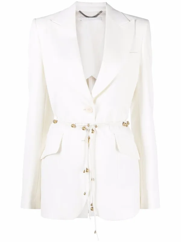 【送料&関税込】Stella McCartney Belted Blazer STELLA MCCARTNEY Belted embellished twill blazer | NET-A-PORTER