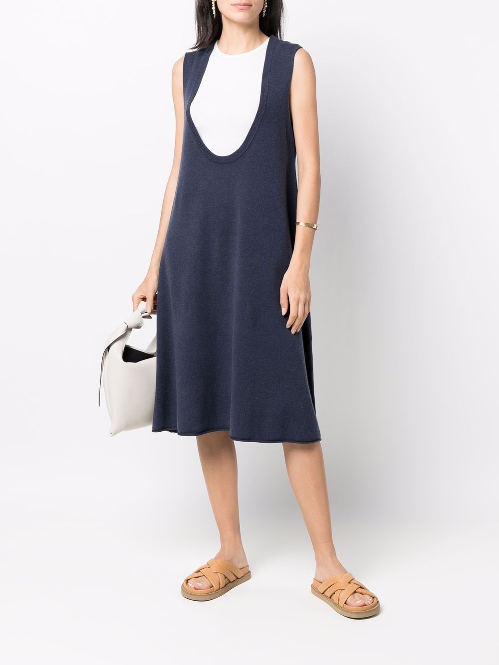 фото Extreme cashmere plunge-neck cashmere dress