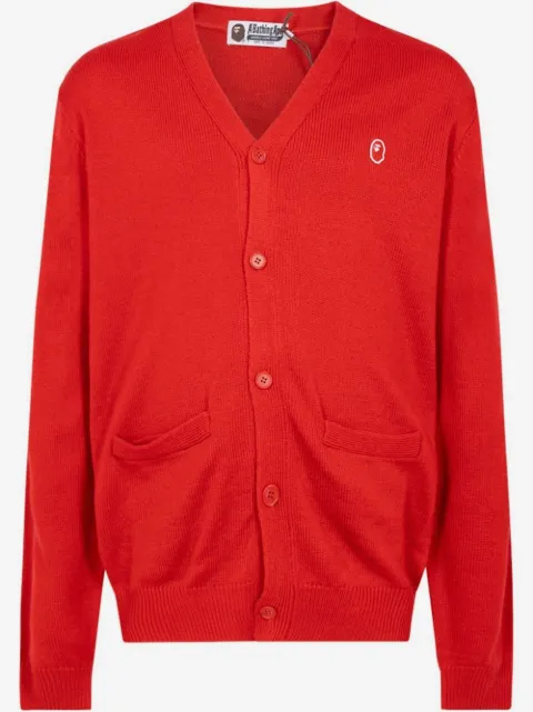 A BATHING APE® x Kid Cudi logo-patch cardigan