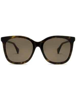 Gucci Eyewear インターロッキングG サングラス | ブラック | FARFETCH JP
