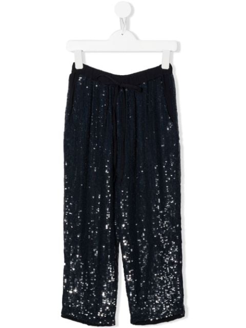 P.A.R.O.S.H. sequin-embellished loose-fit trousers