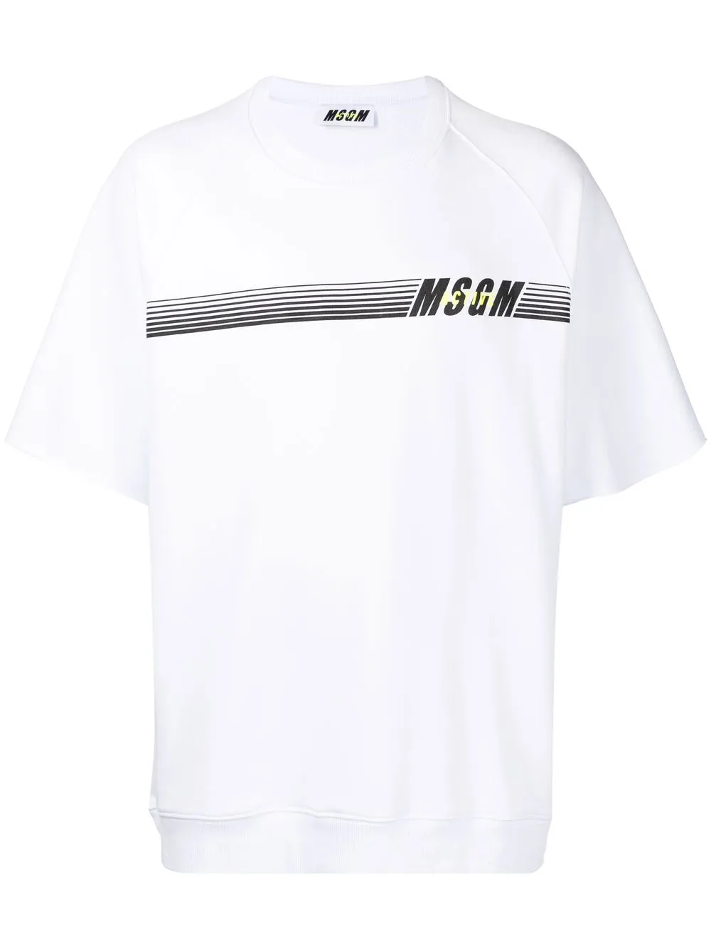 

MSGM logo-print short-sleeve sweatshirt - White