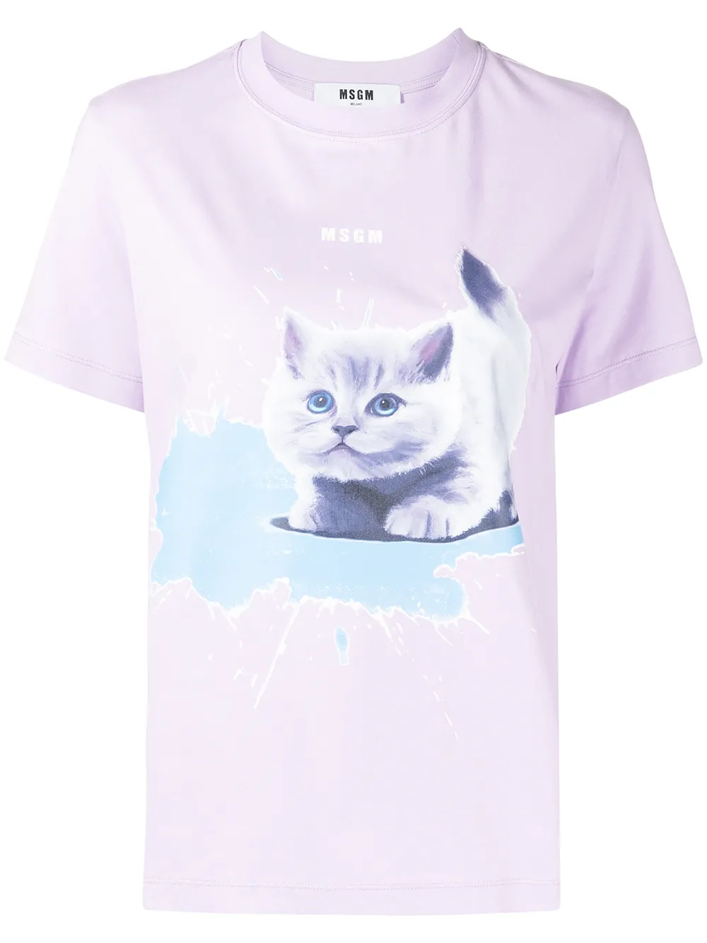 

MSGM front-print graphic t-shirt - Purple