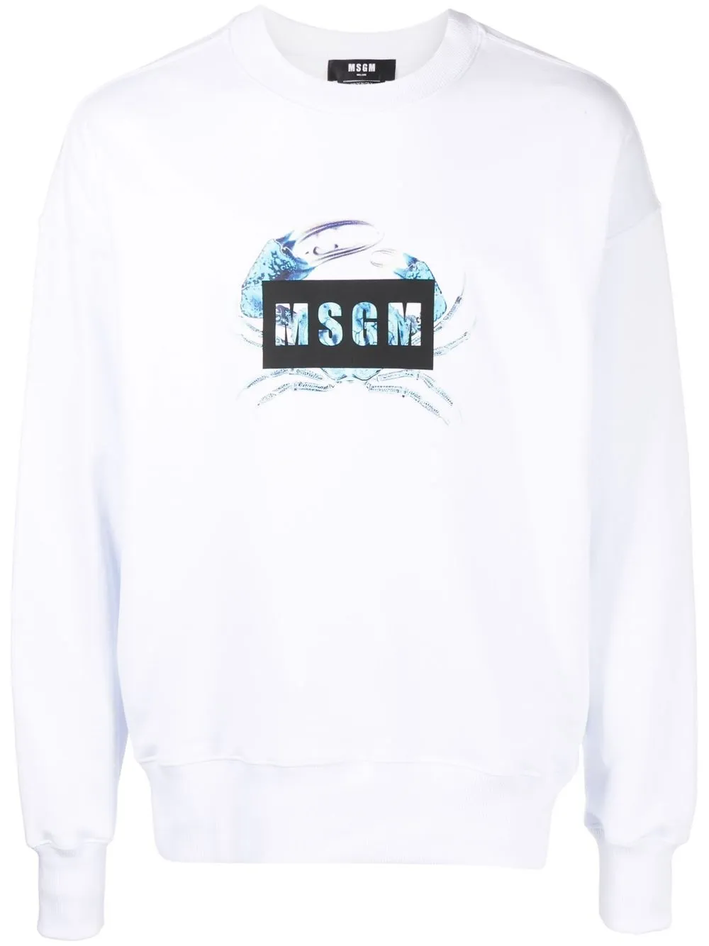 

MSGM sudadera con logo estampado - Blanco