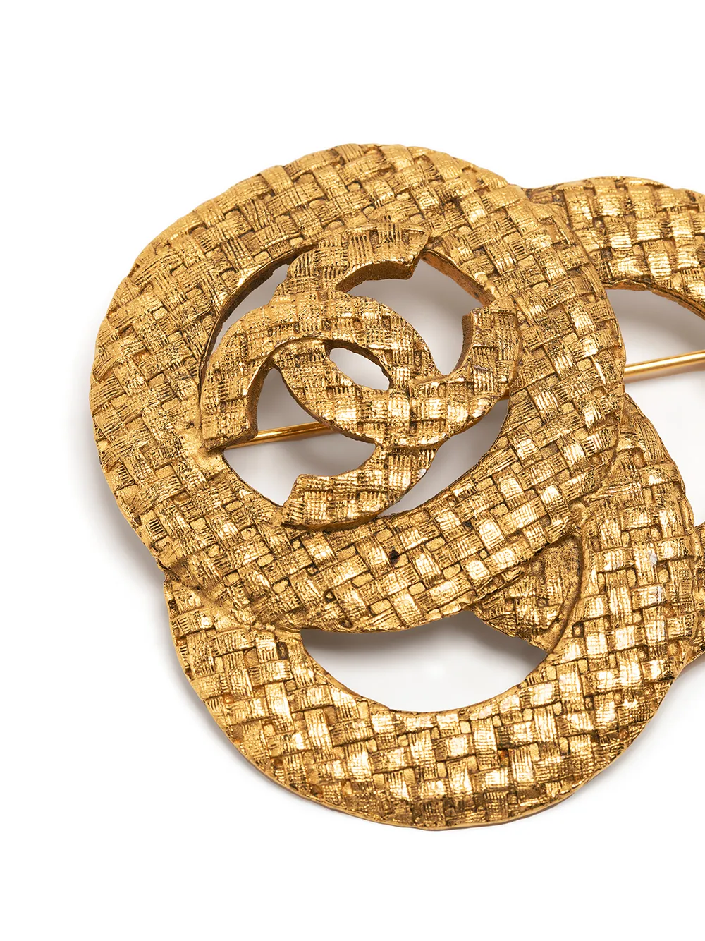 1980-1990s Triple Circle Cc Brooch