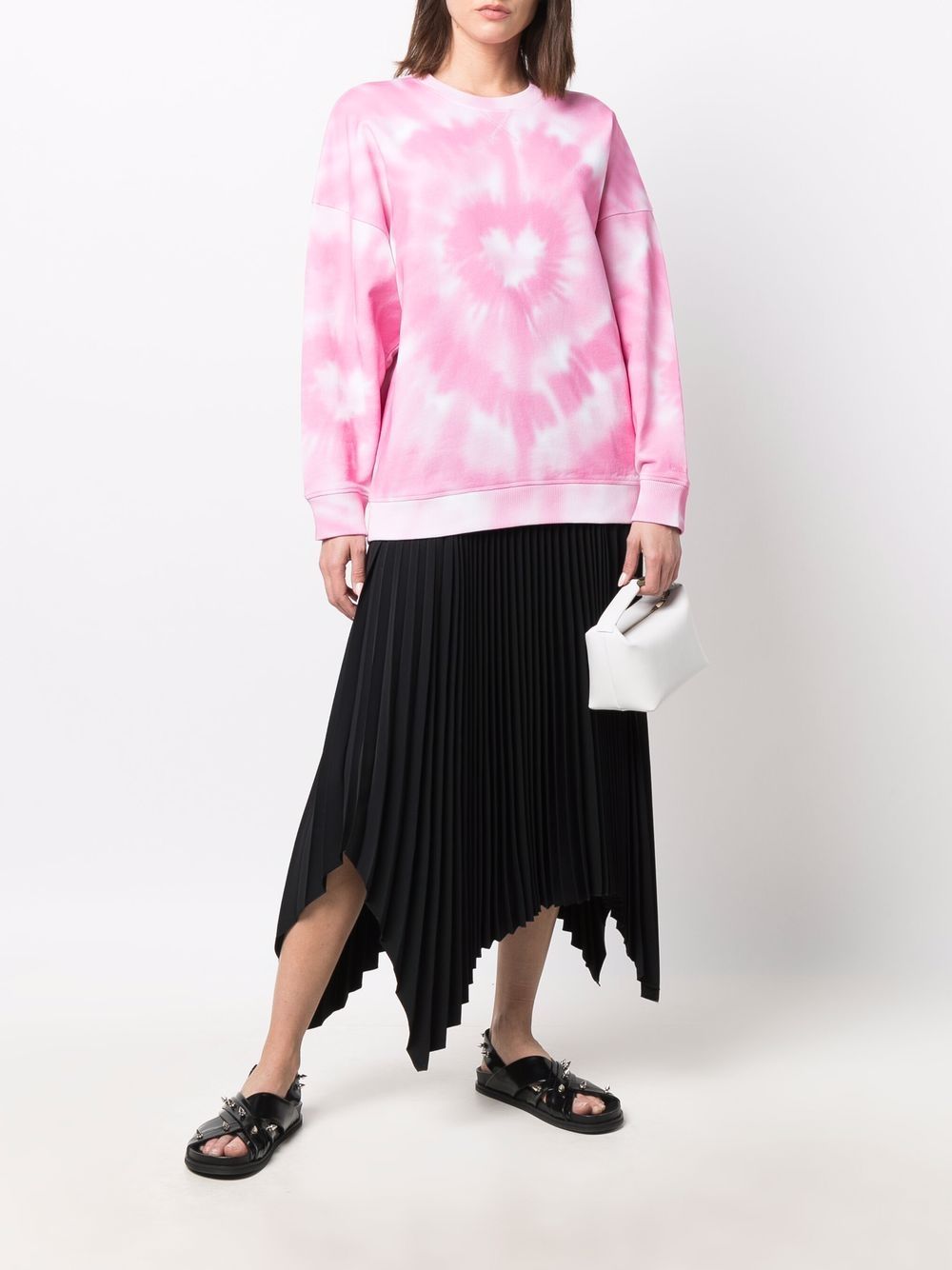 фото Red valentino tie-dye heart pattern sweatshirt