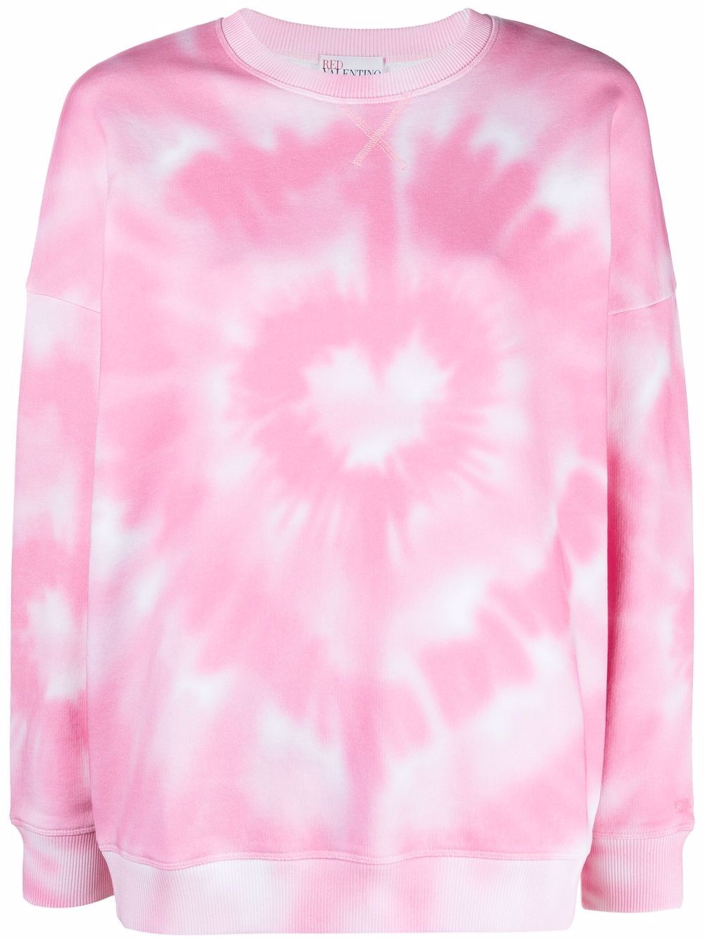 фото Red valentino tie-dye heart pattern sweatshirt