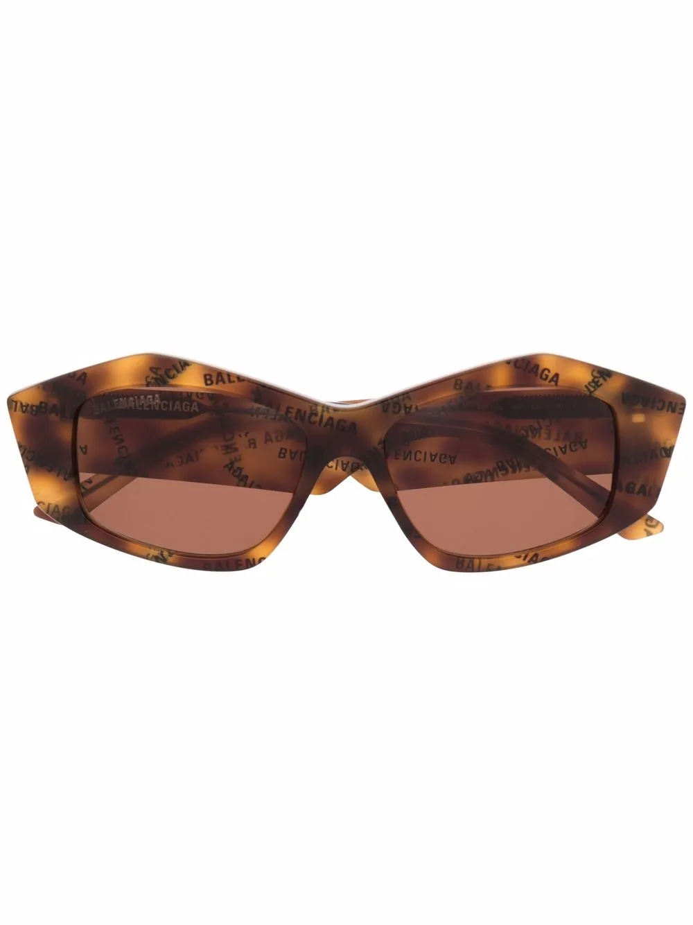

Balenciaga Eyewear tinted rectangular-frame sunglasses - Brown