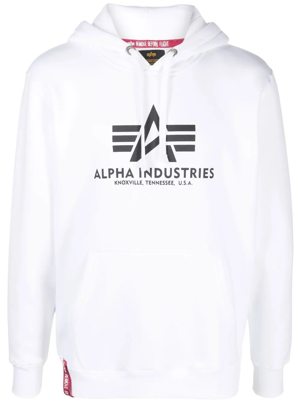 

Alpha Industries logo drawstring hoodie - White