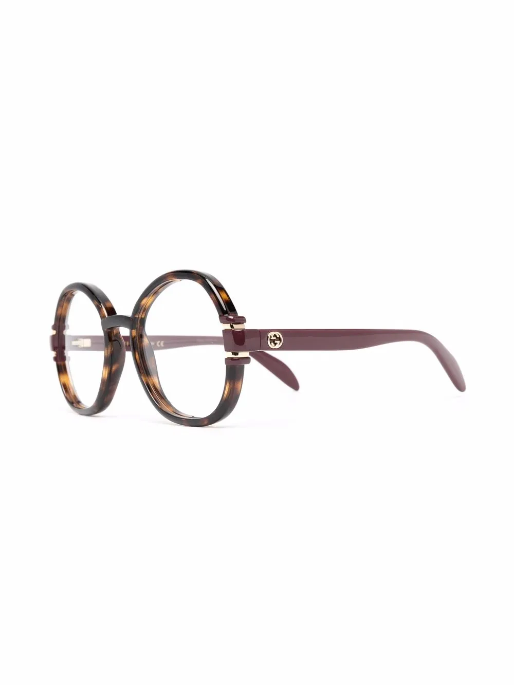 Gucci Eyewear tortoise-shell round eyeglasses | Image 2