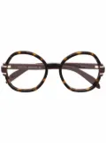 Gucci Eyewear tortoise-shell round eyeglasses - Brown