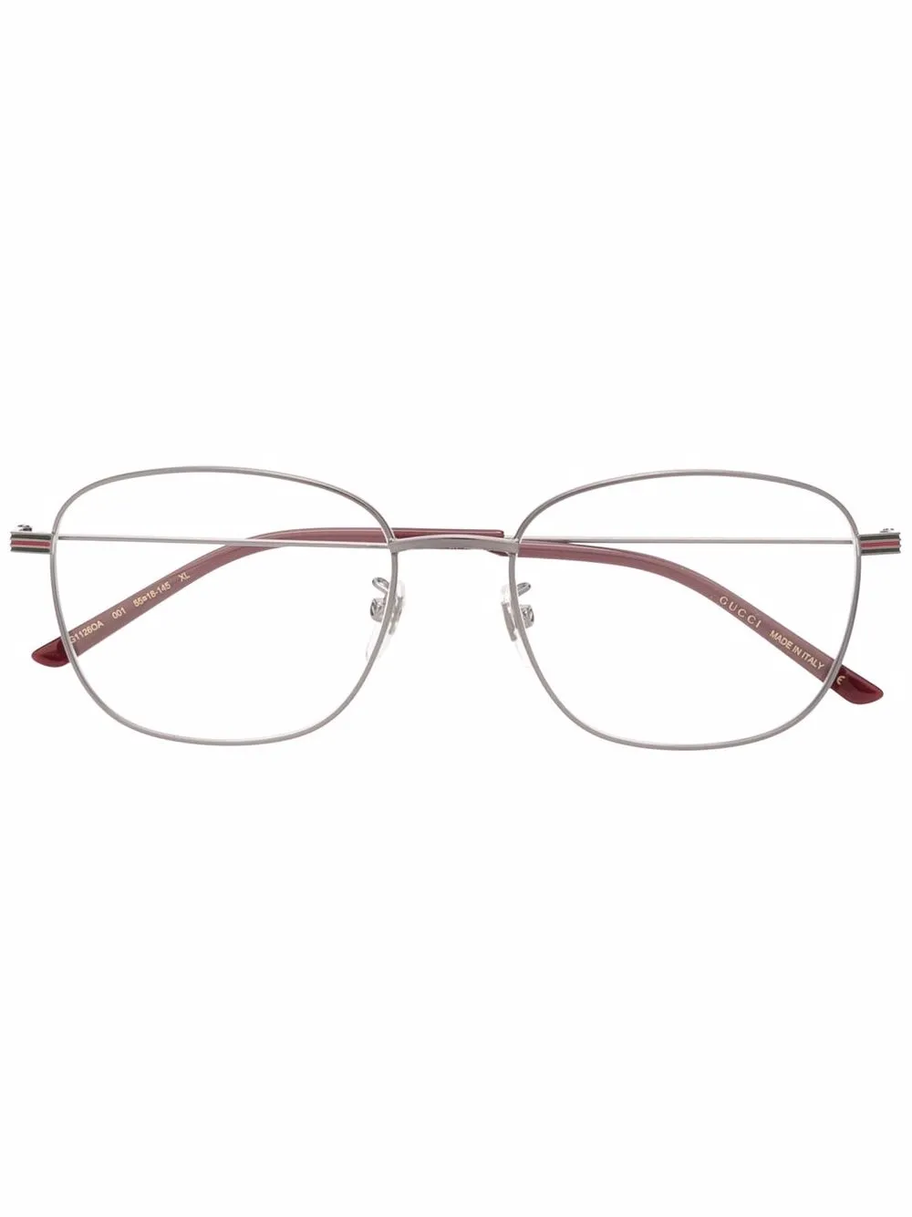 

Gucci Eyewear lentes con armazón cuadrada - Plateado