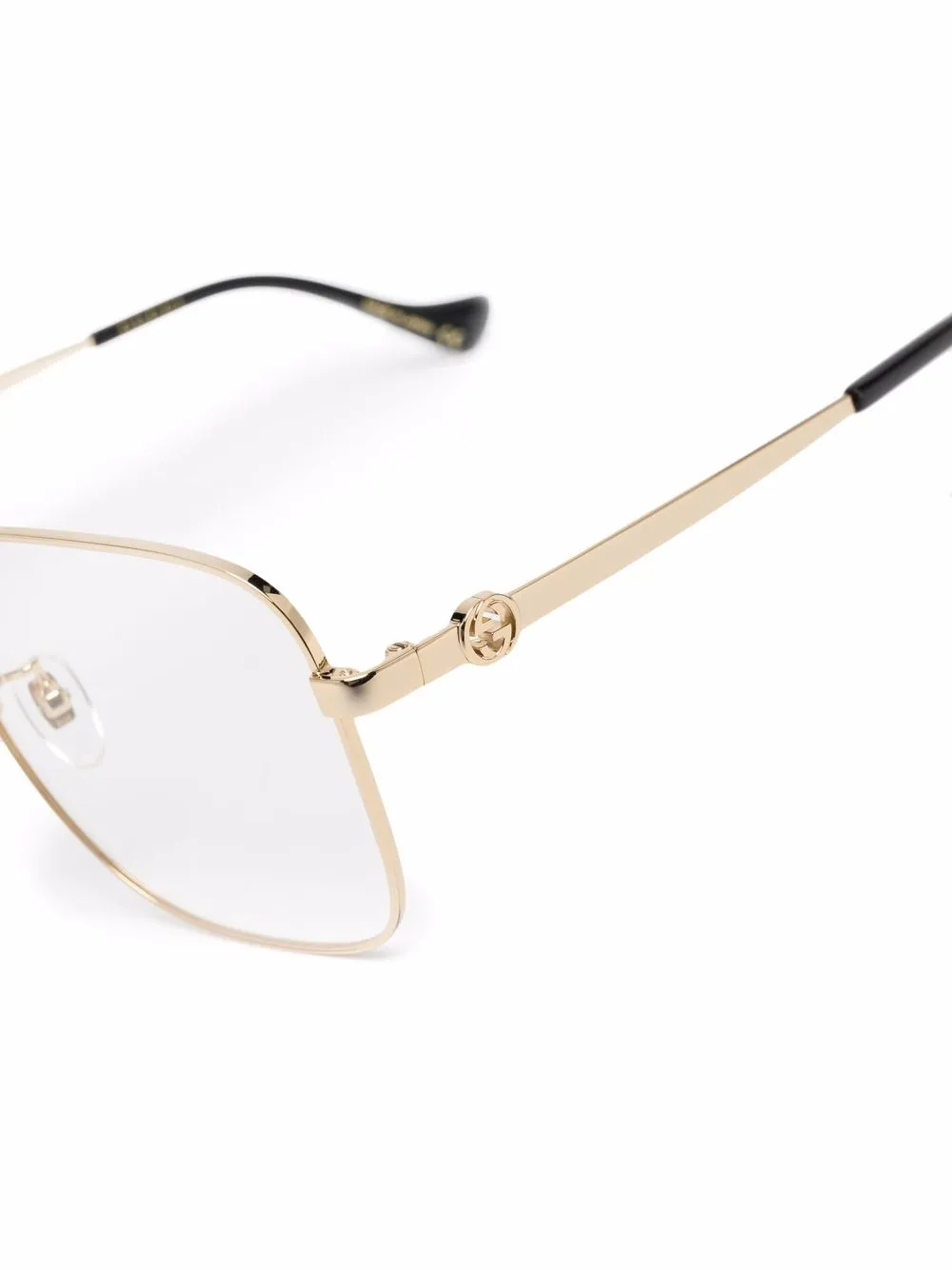 Gucci Eyewear グッチ・アイウェア チェーン スクエア眼鏡フレーム 