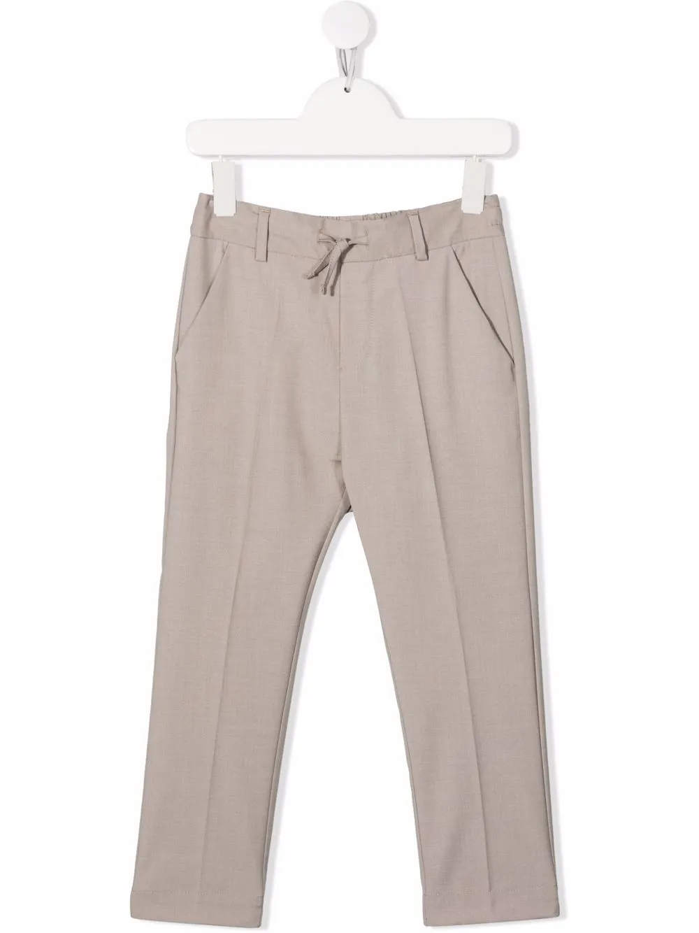 

Paolo Pecora Kids drawstring straight-leg trousers - Neutrals