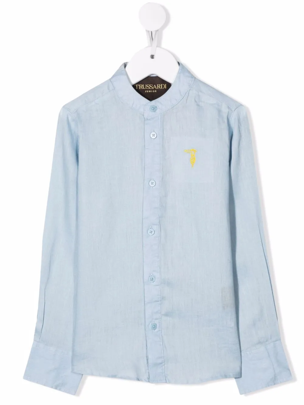 

TRUSSARDI JUNIOR camisa con botones y logo bordado - Azul