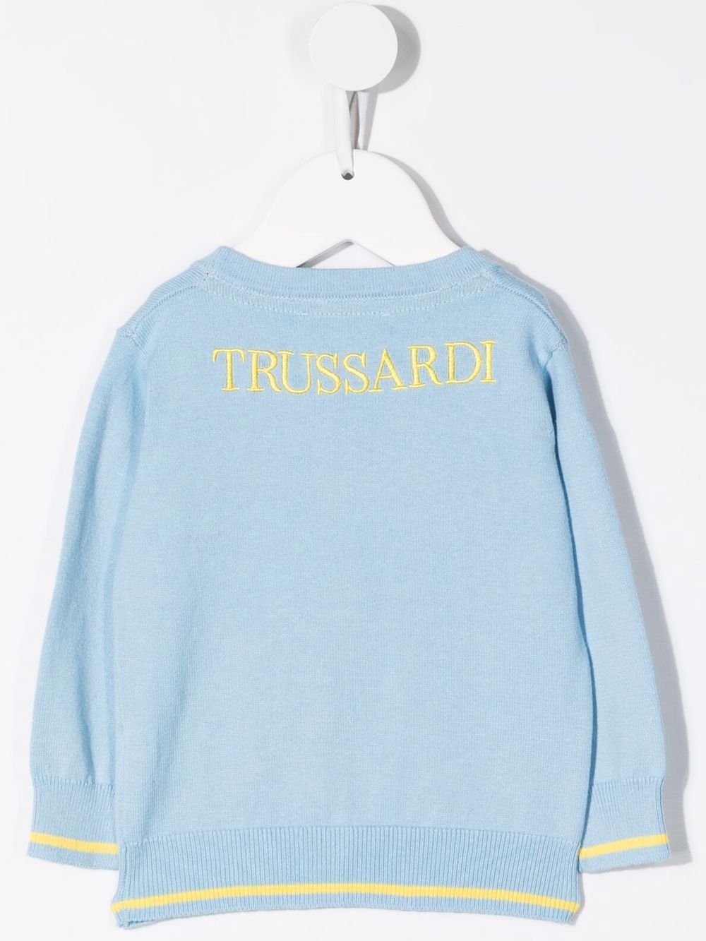 фото Trussardi junior embroidered-logo button-up cardigan