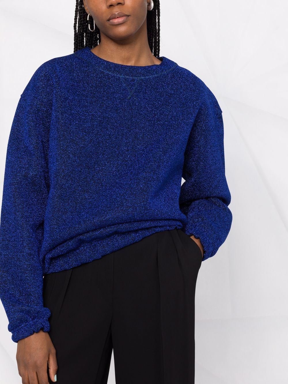 фото Oséree lumiere metallic round-neck sweatshirt