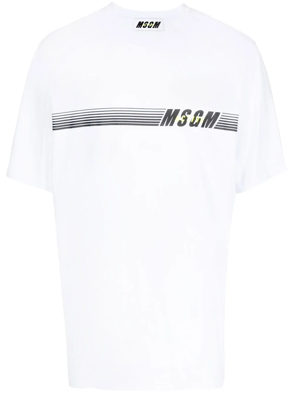 

MSGM playera con rayas estampadas - Blanco