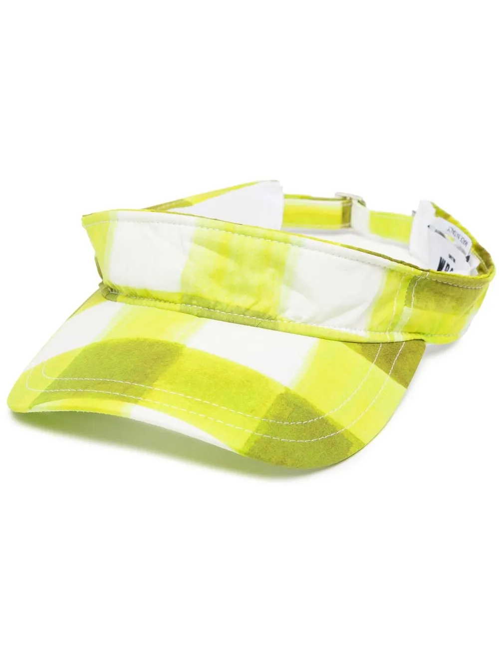 

MSGM check-print visor cap - Yellow