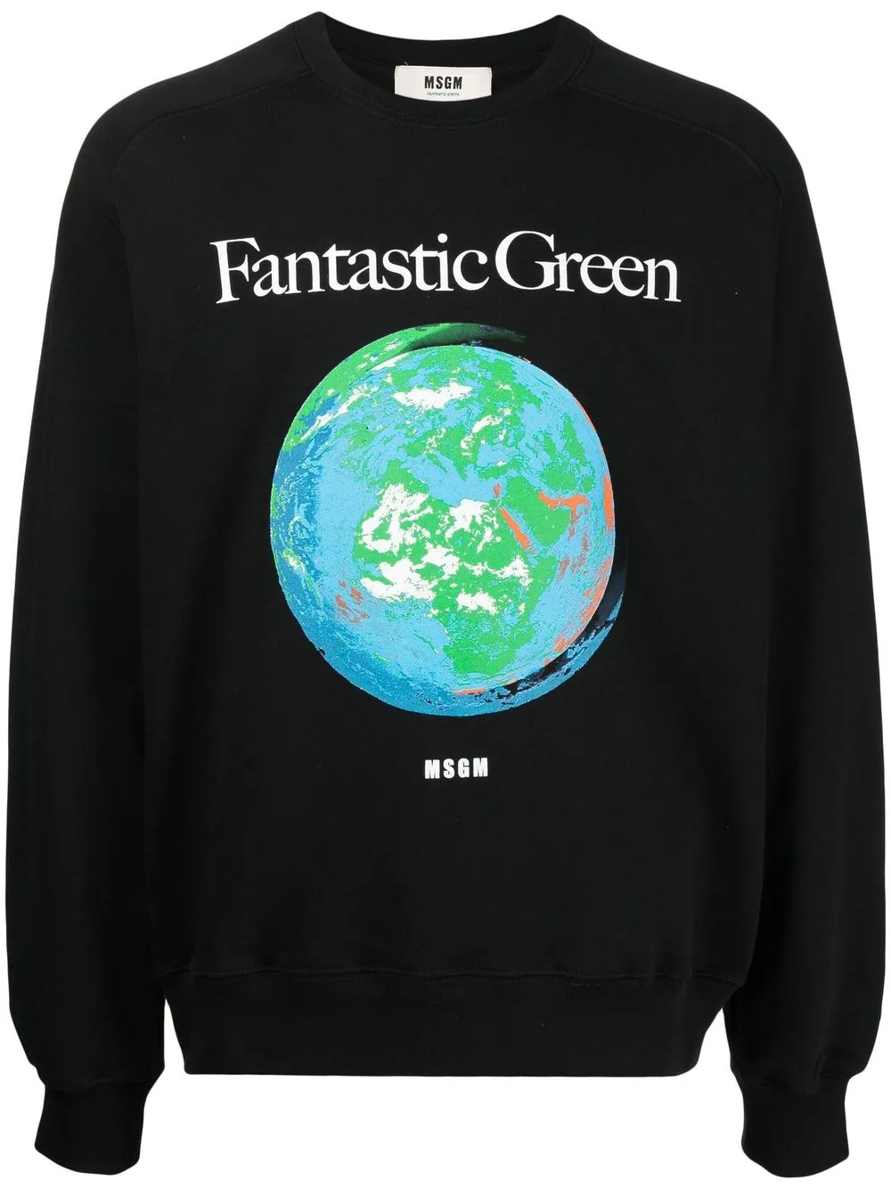

MSGM sudadera con estampado gráfico - Negro