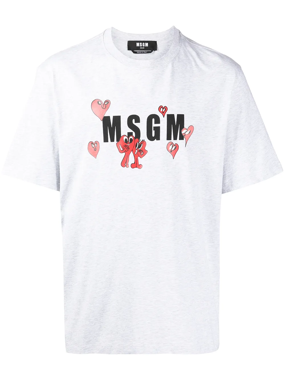 

MSGM logo-print cotton T-shirt - Grey