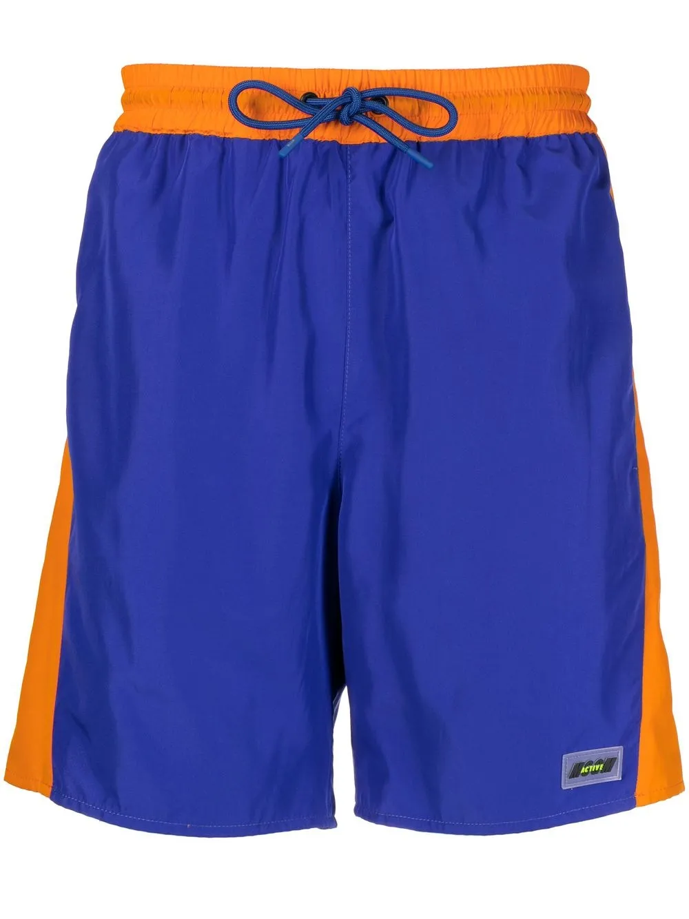 

MSGM panelled logo patch shorts - Purple