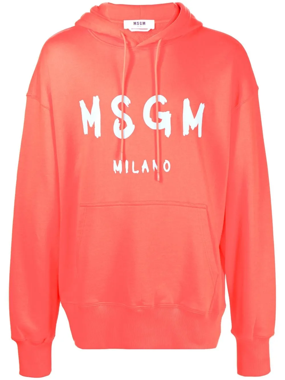 

MSGM logo-print cotton hoodie - Orange