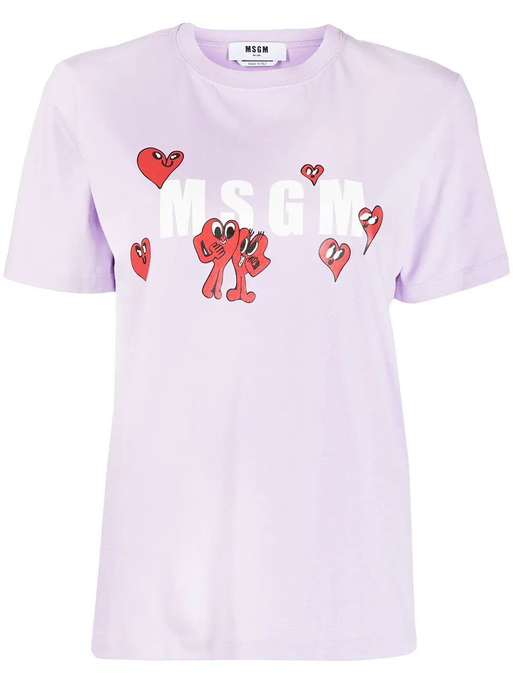 

MSGM playera con logo estampado - Morado