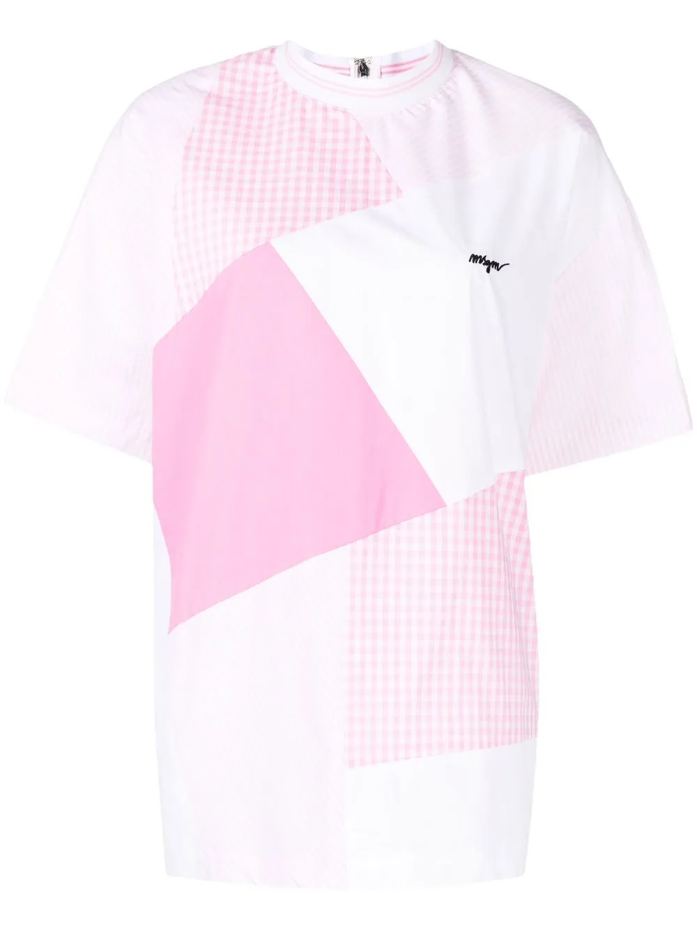 

MSGM playera con paneles - Blanco