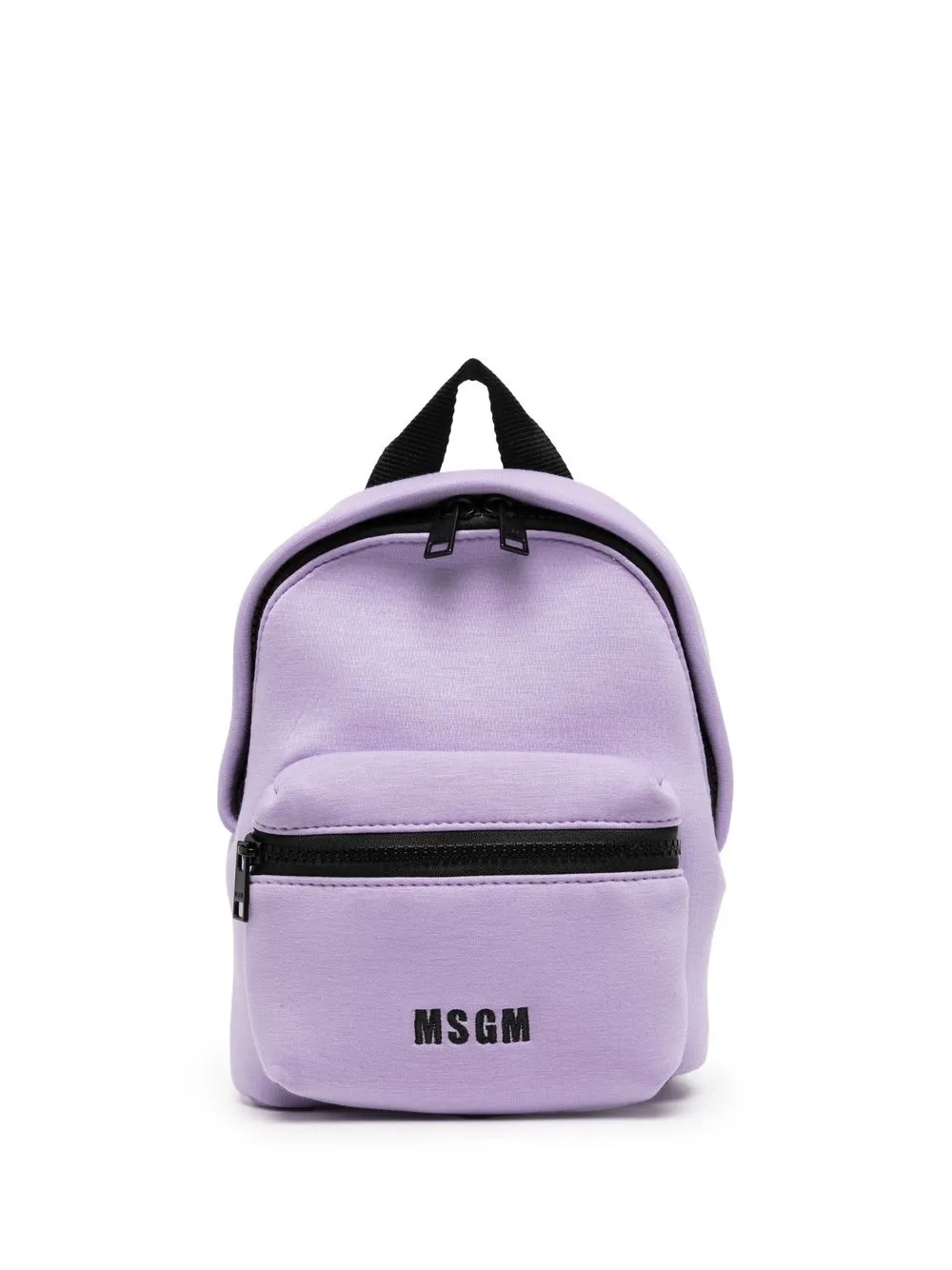 

MSGM mochila con cierre y logo estampado - Morado