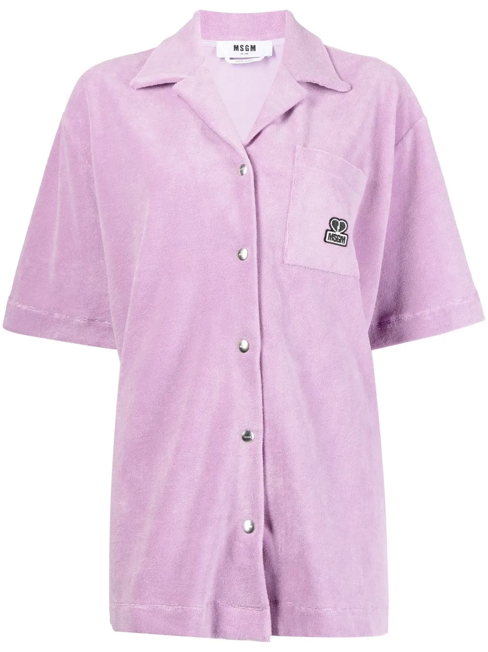 

MSGM camisa con logo bordado - Morado