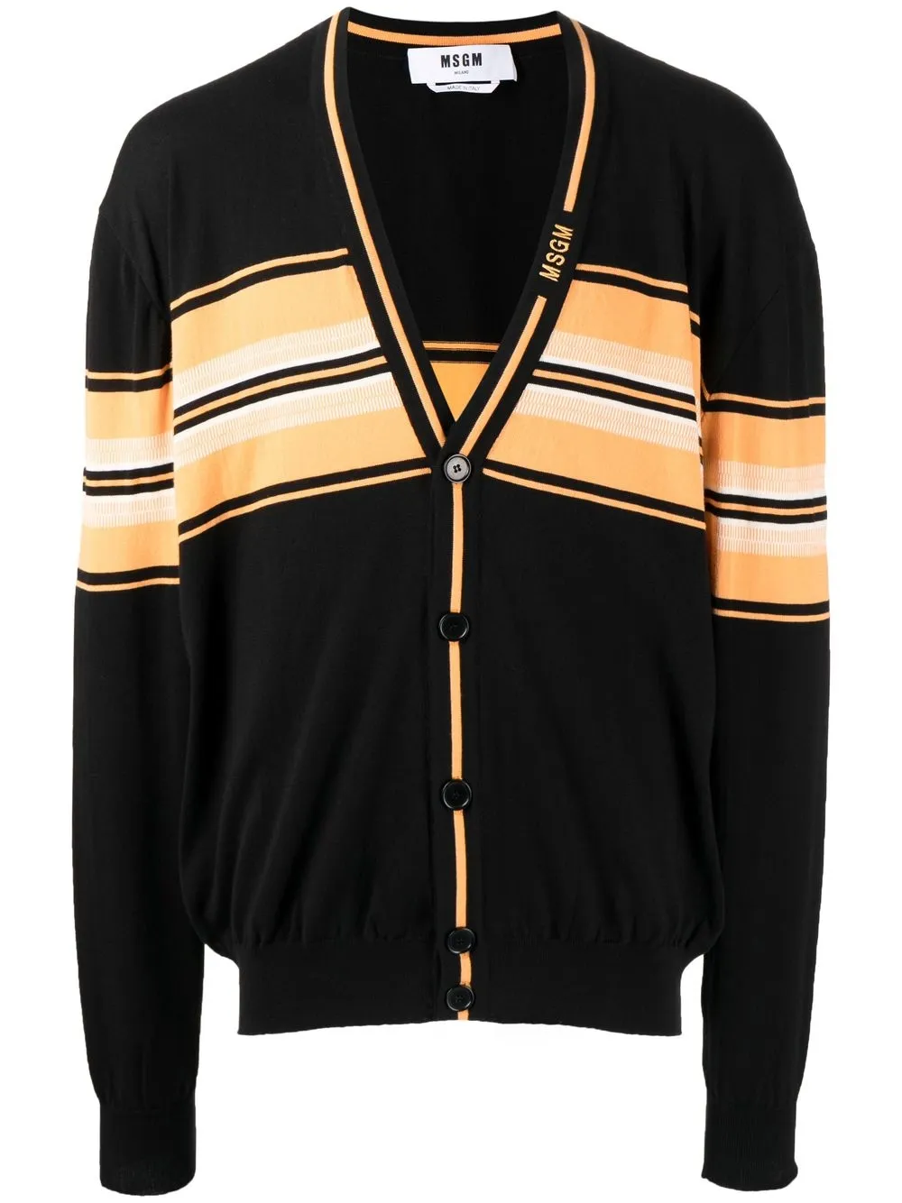 

MSGM stripe-print cardigan - Black