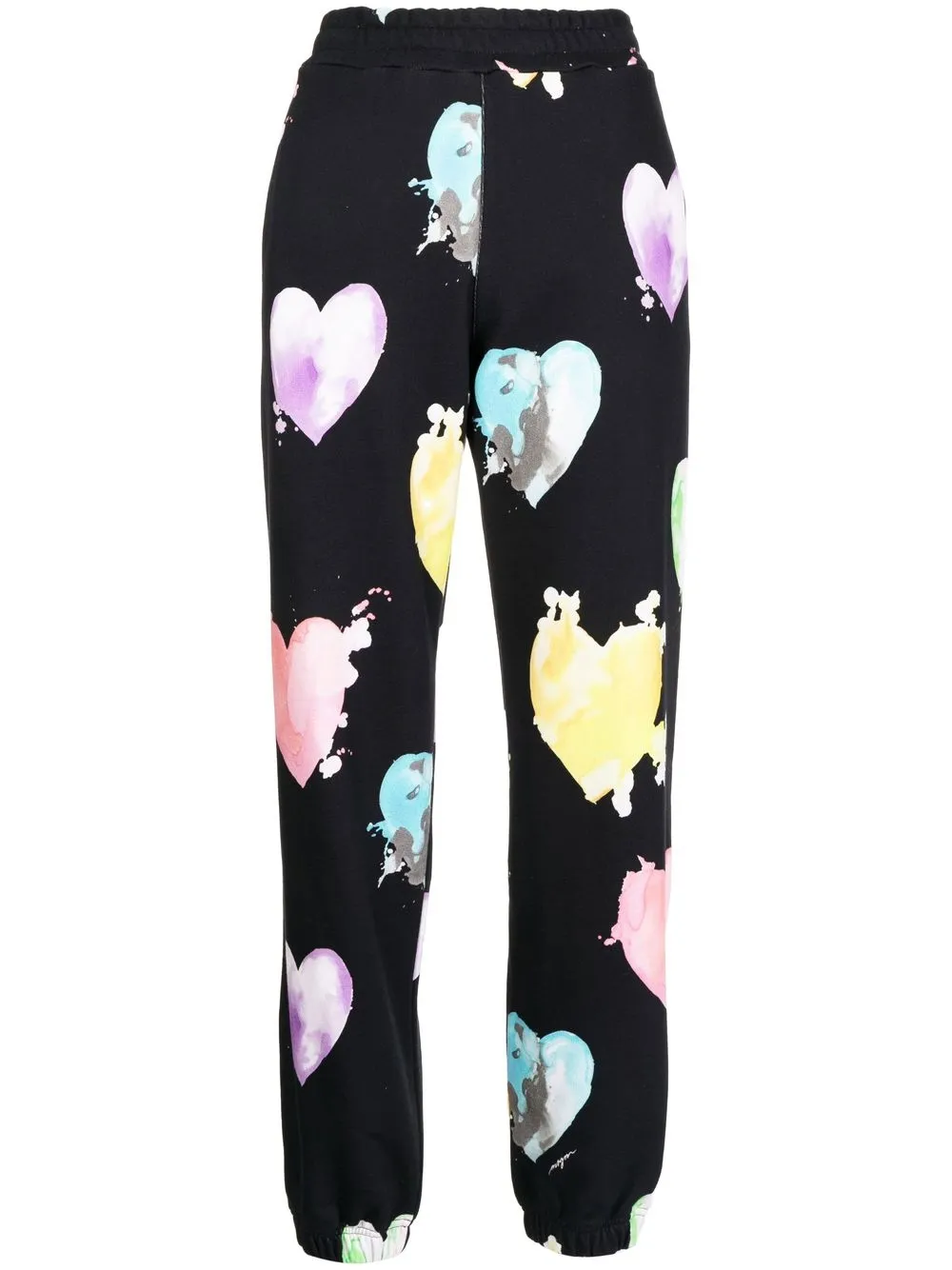 

MSGM pants con corazones estampados - Negro