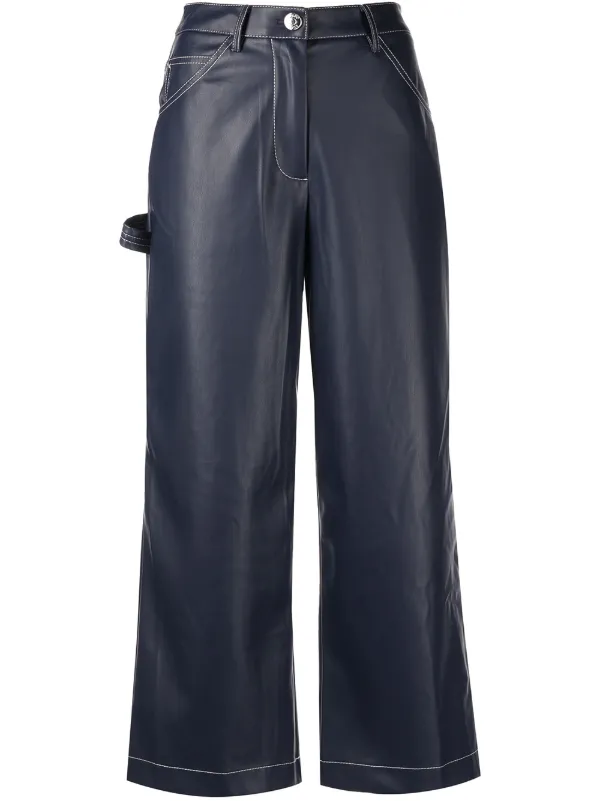 STAUD Domino Cropped leather-look 