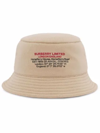 Burberry Location-print Cotton Bucket Hat - Farfetch