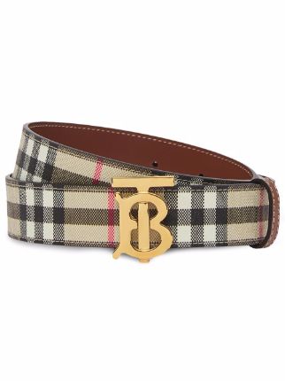 Burberry Reversible monogram-motif Vintage Check Belt - Farfetch