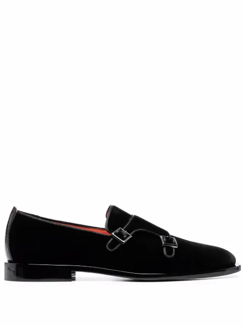 Santoni buckle detail monk shoes