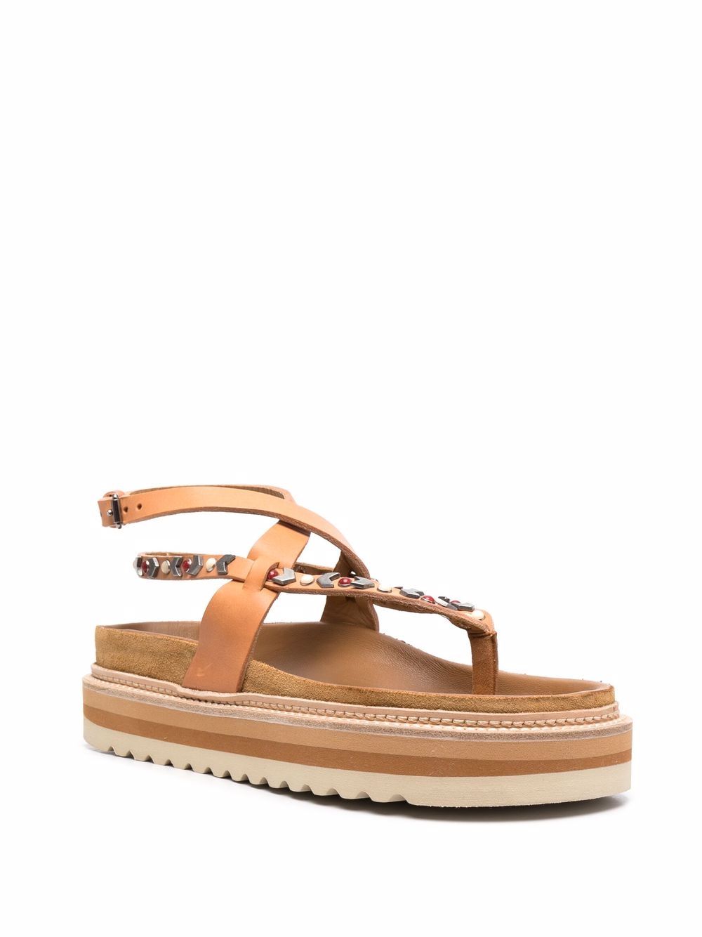 ISABEL MARANT Sandalen met gekruiste bandjes - Beige