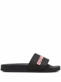 DSQUARED2 appliqué-logo slides - Black