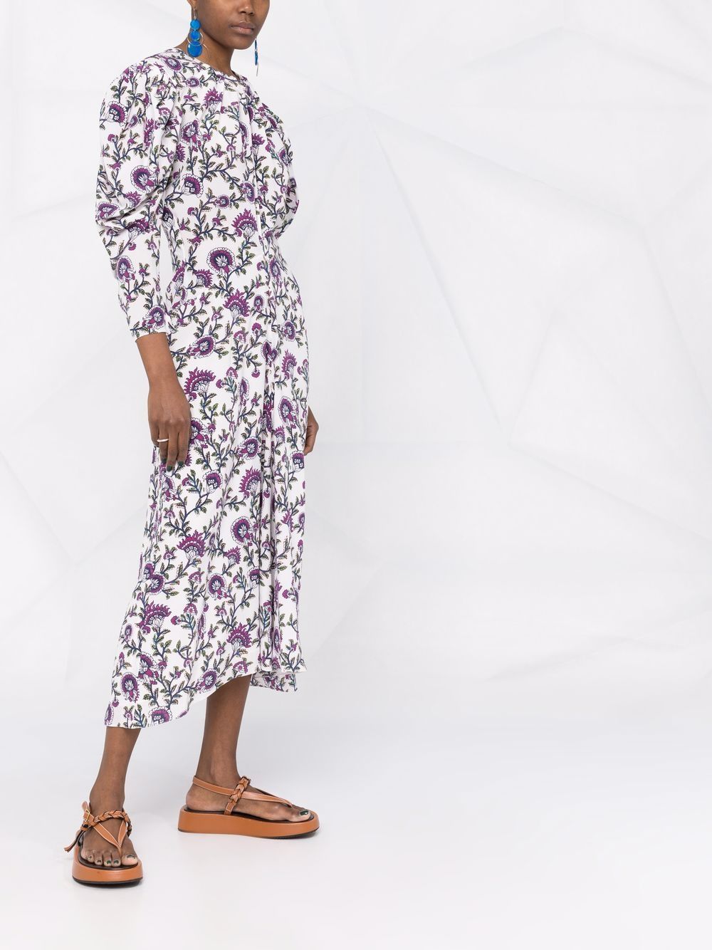 ISABEL MARANT floral-print silk midi dress Women