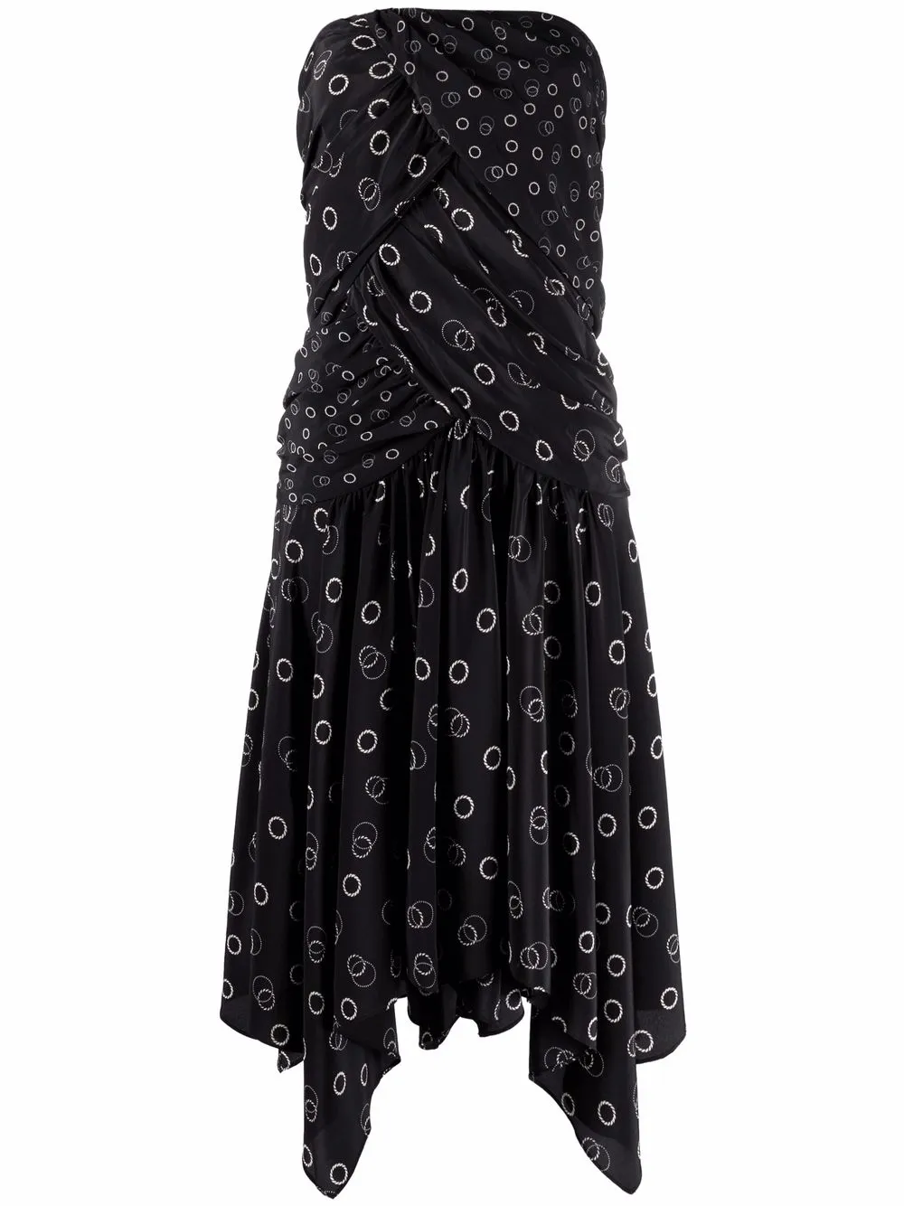 

Isabel Marant vestido strapless estampado - Negro