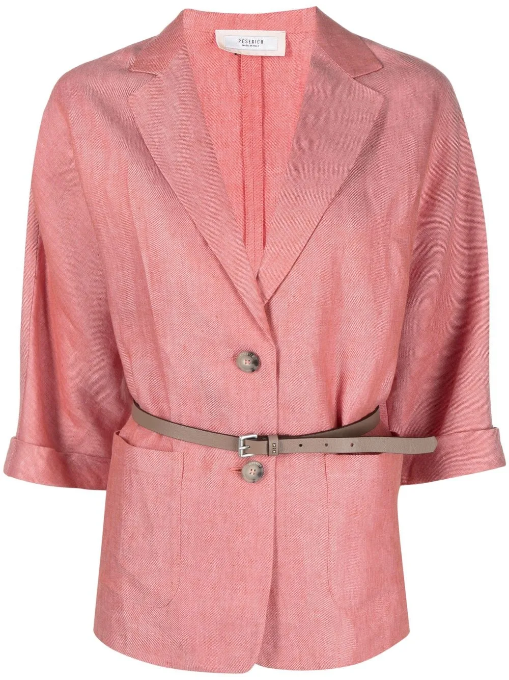 

Peserico blazer ligero con cinturón - Rosado